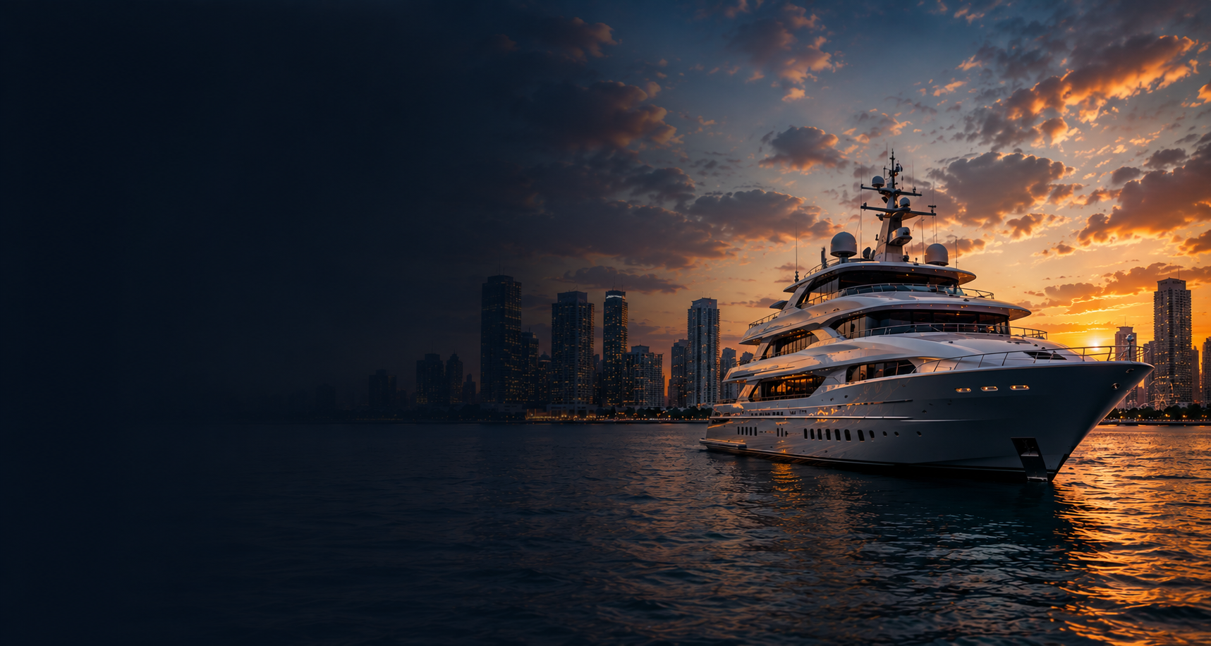 Luxury yacht background